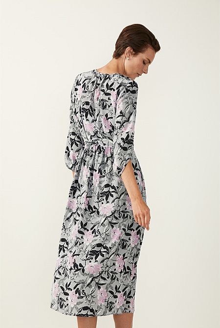 muted floral dress