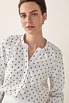 Cotton Linen Swiss Spot Shirt