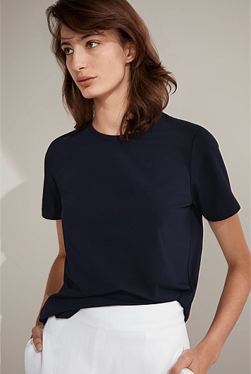 Organic Cotton Jersey T-Shirt - WOMEN T-Shirts & Tops | Trenery