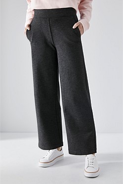 Ponte Wide Leg Relaxed Pant